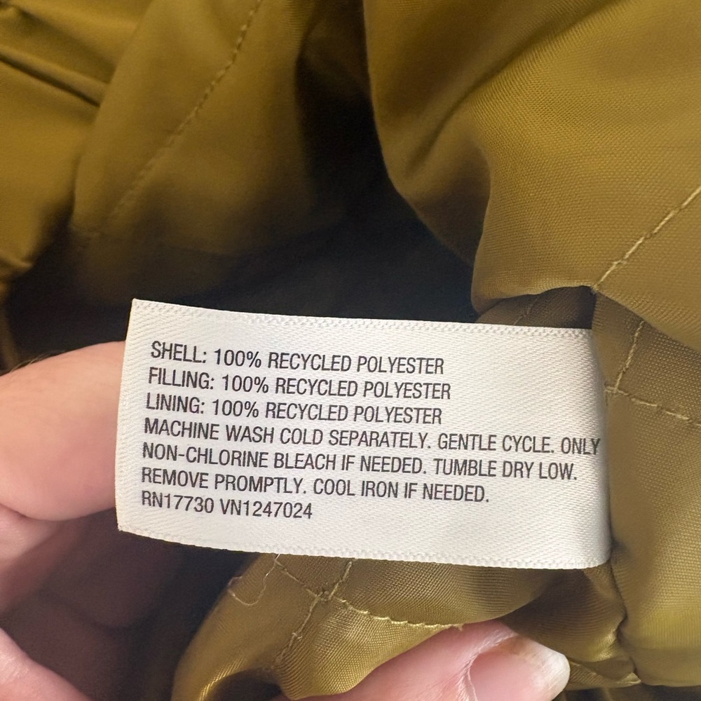 SHINY GOLD GREEN OVERSIZED BOMBER‎ JACKET Target A New Day Size Large EUC - Picture 11 of 11
